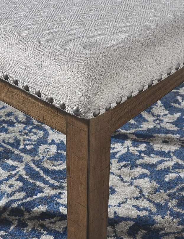 Signature Design by Ashley Moriville Modern Farmhouse 19" Upholstered Dining Room Chair, 2 Count, Brown - LeafyLoom