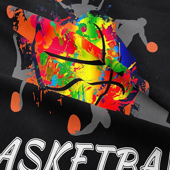 NINENINE Black Basketball Comforter Set for Boys Kids Teens Twin Size Sports Bedding Watercolor Tie-dye Comforter Color Graffiti Hip Hop Style Bed Set with 1 Comforter 1 Pillowcase - LeafyLoom