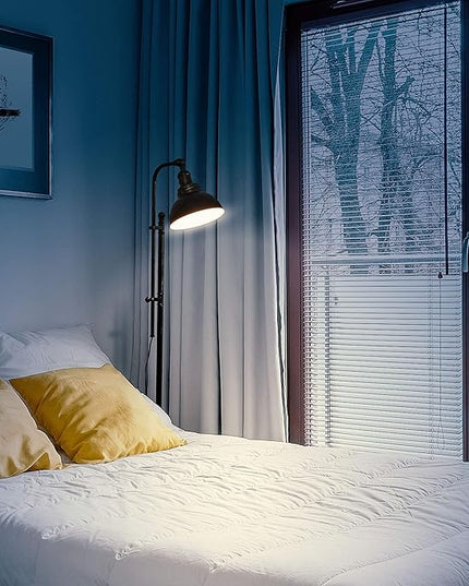 Brightech Dylan Industrial Floor Lamp for Living Rooms & Offices, Bright LED Floor Lamp – Charming Farmhouse Floor Lamp, Adjustable Head Standing Lamp for Bedroom Reading, Stunning Living Room Decor - LeafyLoom