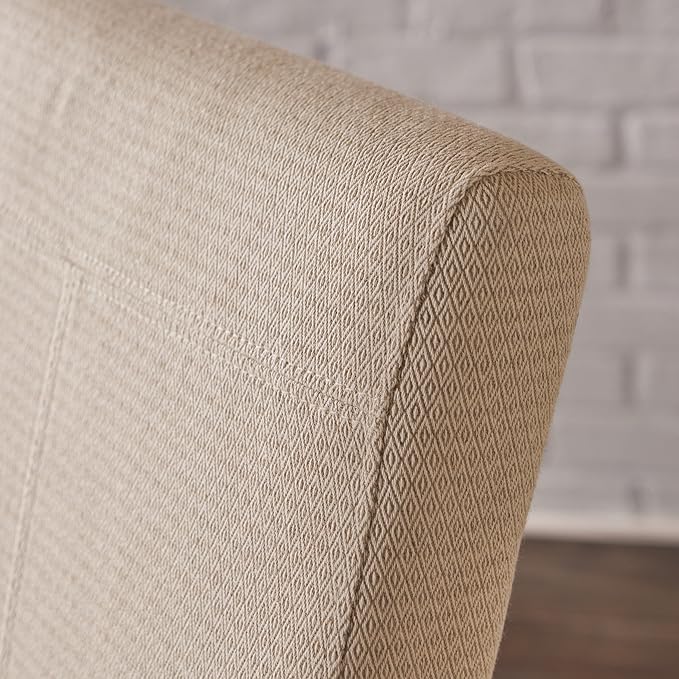Christopher Knight Home Pertica Fabric Dining Chair, Beige 25D x 18W x 39.75H in - LeafyLoom