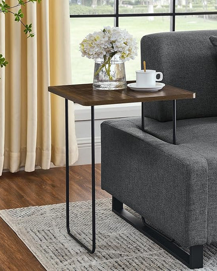 Morden Linen Upholstered 3 Seat Sofa Couch with Two End Tables and 2 Pillows, Free Transformation Removable Back and Armrests for Living Room, 86.25", Grey-395 - LeafyLoom