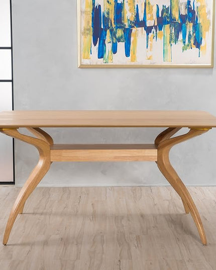 Christopher Knight Home Salli Wood Dining Table, Natural Oak Finish - LeafyLoom