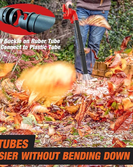 Cordless Leaf Blower for Milwaukee M18 Battery,Electric Jobsite Air Blower with Brushless Motor,6 Variable Speed Up to 180MPH,2-in-1 Handle Electric Blower and Vacuum Cleaner(Battery Not Included) - LeafyLoom