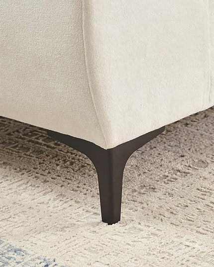 Modern Sleeper Sailboat Sofa Couch Dutch Velvet 3-Seater Cloud Sofa&Couch with Two Pillows for Apartments Office Studio Small Spaces Living Rooms, 88.5", Beige-005 - LeafyLoom