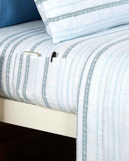 Elegant Comfort Softest and Coziest 4-Piece Sheet Set - 1500 Premium Hotel Quality Microfiber - Deep Pocket, Wrinkle Resistant 4-Piece Floral Bed Sheet Set, Twin, Traci Aqua - LeafyLoom
