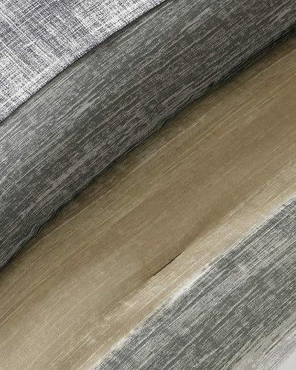 Madison Park Essentials Twin Comforter Set, Bed in a Bag Twin, Watercolor Print Coastal Comforter & Chambray Cotton Sheet Set, All Season Bedding Set, Saben, Taupe Twin (68 in x 86 in) 7 Piece - LeafyLoom