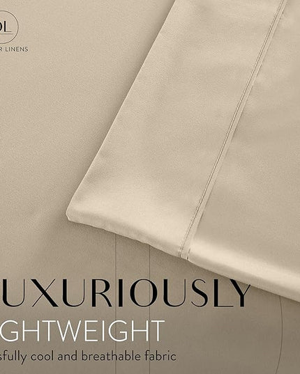 Danjor Linens Twin XL Sheets - Hotel Luxury Essentials Bedding - 4 pc Soft Bedding & Pillowcases Set with Deep Pockets - Breathable Bed Sheets, Wrinkle Free - Taupe Sheets - LeafyLoom