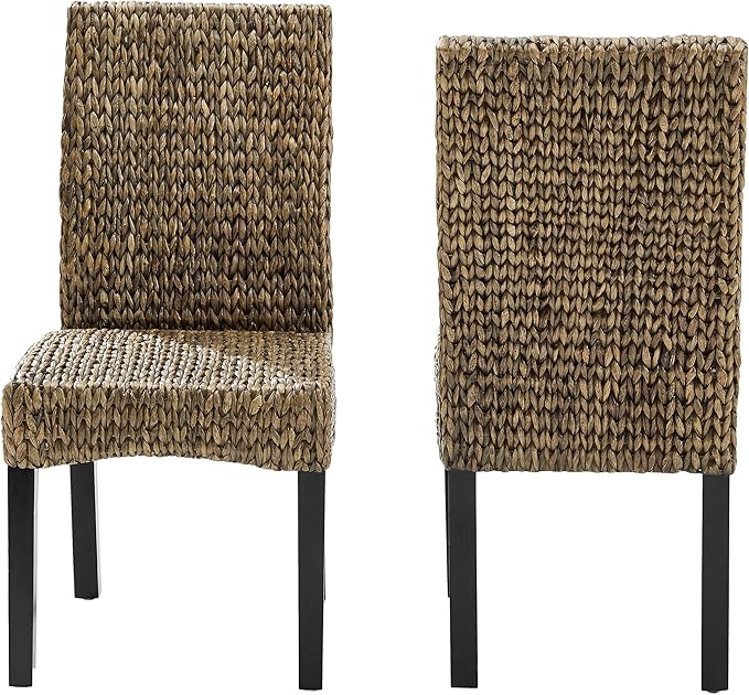 Crosley Furniture Edgewater Dining Chair, Set of 2, Seagrass - LeafyLoom