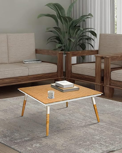 NicBex Coffee Table Wooden Coffee Table with Storage Rectangle Center Tables with Strong Legs Dining Table for Living Room, Dining Room, Office, and Bedroom,31" W, Brown+White - LeafyLoom