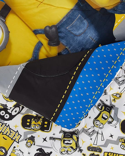 Franco Kids Bedding Super Soft Comforter and Sheet Set, 4 Piece Twin Size, Minions The Rise Of Gru - LeafyLoom