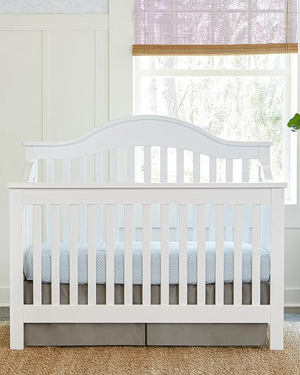 DaVinci Jayden 4-in-1 Convertible Crib in White, Greenguard Gold Certified - LeafyLoom