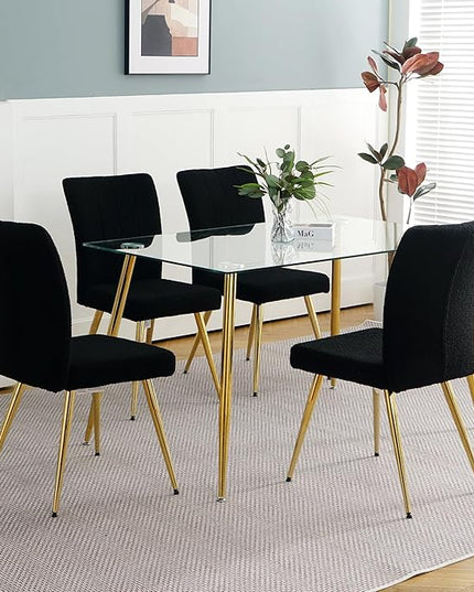 NicBex Haerin-SD-00370-LWJ Dining Chairs, 17.5"x22.8"x35.6", Black - LeafyLoom
