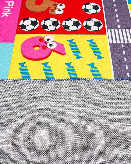 HOMORE Kids Educational Rug, 6x9 Kids Collection Area Rug for Learning Alphabet, Numbers, Colors, Season and Animal Words, Playmat for Classroom Playroom - LeafyLoom