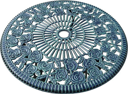 Oakland Living Cast Aluminum Conversation Metal Antique 3 Piece Patio Rose Bistro Set, Verdi Green - LeafyLoom