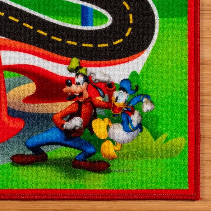 Gertmenian Disney Mickey Mouse Funhouse Road Play Area Rug for Children | Kids Home Decor for Girls & Boys | 4x6 Large, Multi, 27059 - LeafyLoom