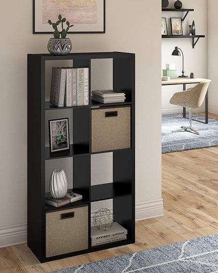 ClosetMaid 4587 Decorative Open Back 8-Cube Storage Organizer, Black, 4587 - LeafyLoom