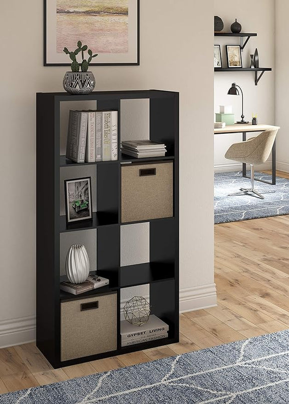 ClosetMaid 4587 Decorative Open Back 8-Cube Storage Organizer, Black, 4587 - LeafyLoom