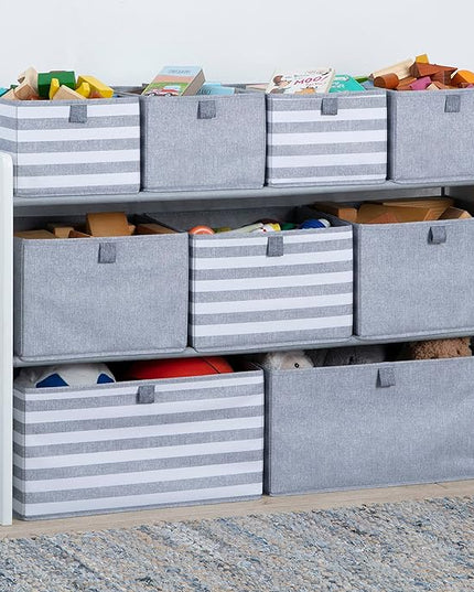 GAP GapKids Deluxe Toy Organizer - Greenguard Gold Certified, Grey/White - LeafyLoom