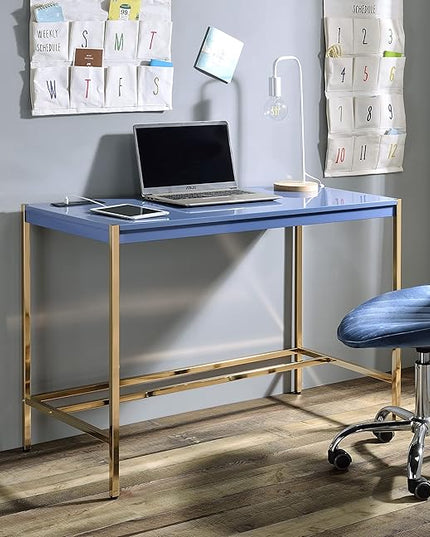 NicBex Laik-DW-00066-DX Desks, 42" W x 20" D x 30" H, Navy Blue - LeafyLoom