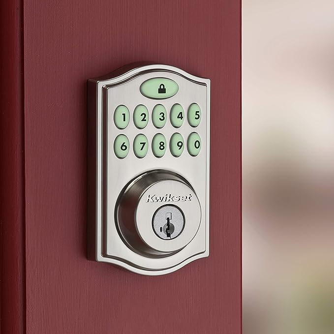 Kwikset 914 Traditional Keypad SmartCode Electronic Deadbolt Smart Lock featuring SmartKey Security and ZigBee 3.0 Technology in Satin Nickel, Large, 914TRL ZB 3.0 15 Kwikset