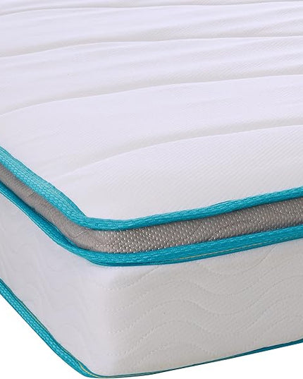 Linenspa 8 Inch Memory Foam and Spring Hybrid Mattress - Medium Firm Feel - Bed in a Box - Quality Comfort and Adaptive Support - Breathable - Cooling - Guest and Kids Bedroom - Twin XL Size - LeafyLoom