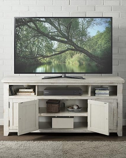 Martin Svensson Home Nantucket 65" TV Stand, Antique White - LeafyLoom