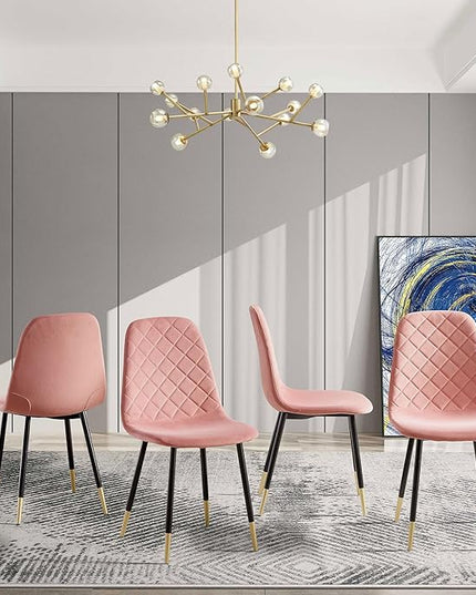 NicBex Haerin-SD-00334-LWJ Dining Chairs, 20.9"x17.5"x34.7", Pink - LeafyLoom