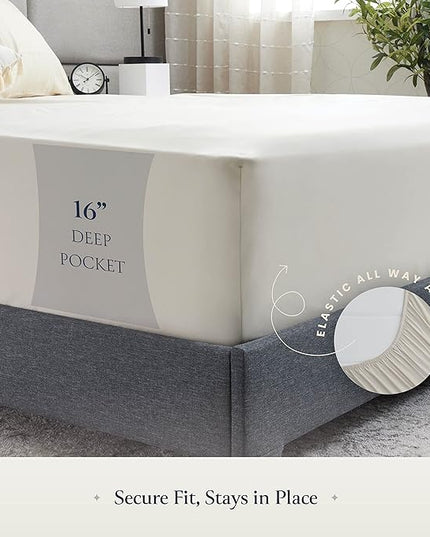 BELADOR Silky Soft Twin XL Sheet Set - Luxury Bed Sheets for Twin XL Size Bed, Secure-Fit Deep Pocket Sheets with Elastic, Breathable Hotel Sheets and Pillowcase Set, Wrinkle Free Oeko-Tex Sheets - LeafyLoom