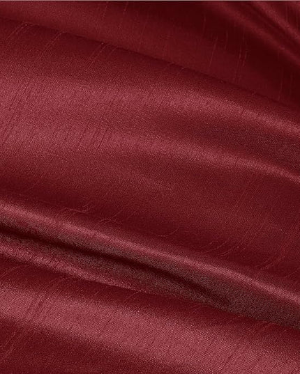 Madison Park Amherst Faux Silk Comforter Set-Casual Contemporary Design All Season Down Alternative Bedding, Matching Shams, Bedskirt, Decorative Pillows, Queen(90"x90"), Red, 7 Piece (MP10-037) - LeafyLoom