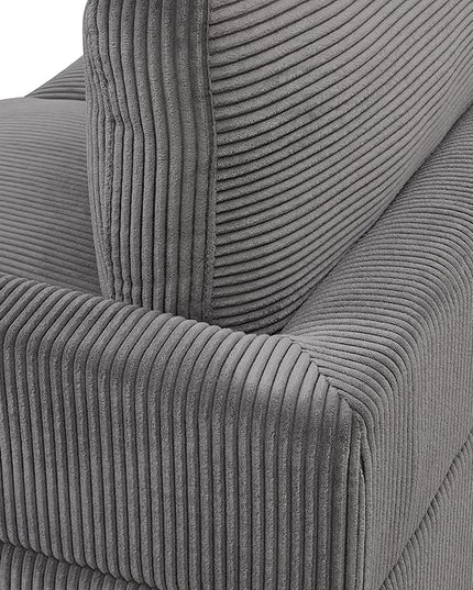 Free Combination Oversized Modular Sectional Sofa with Movable Ottomans, L/U Shaped Reversible Corner Couch,6 Seater Corduroy Upholstered Sofa&Couch Convertible Sleeper Sofabed for Living Room - LeafyLoom
