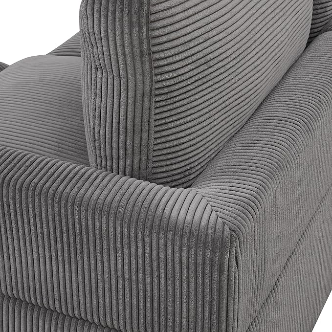 Free Combination Oversized Modular Sectional Sofa with Movable Ottomans, L/U Shaped Reversible Corner Couch,6 Seater Corduroy Upholstered Sofa&Couch Convertible Sleeper Sofabed for Living Room - LeafyLoom