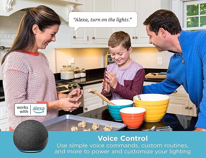 BLACK+DECKER Works with Alexa Smart Under Cabinet Lighting Kit, Adjustable LEDs, (3) 9" Bars White BLACKDECKER