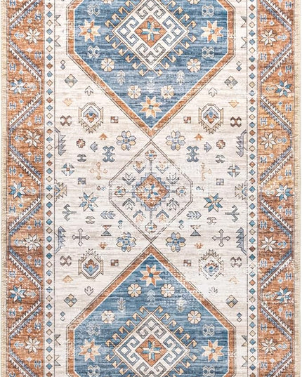 nuLOOM Elowyn Machine Washable Medallion Ultra Thin Runner Rug, 2' 6" x 8', Multi - LeafyLoom