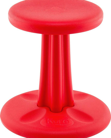 Kore Kids Wobble Chair - Flexible Seating Stool for Classroom & Elementary School, ADD/ADHD - Made in The USA - Age 6-7, Grade 1-2, Red (14in) - LeafyLoom