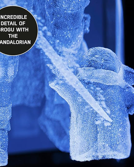 Paladone The Mandalorian Holographic Light, 3D Laser-Etched Crystal Model of The Mandalorian and Grogu, 12cm (4.7") Tall Lighting and Star Wars Decor - LeafyLoom