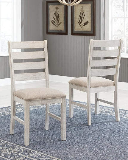 Signature Design by Ashley Skempton Modern Farmhouse Dining Room Chair, 2 Count, Whitewash - LeafyLoom