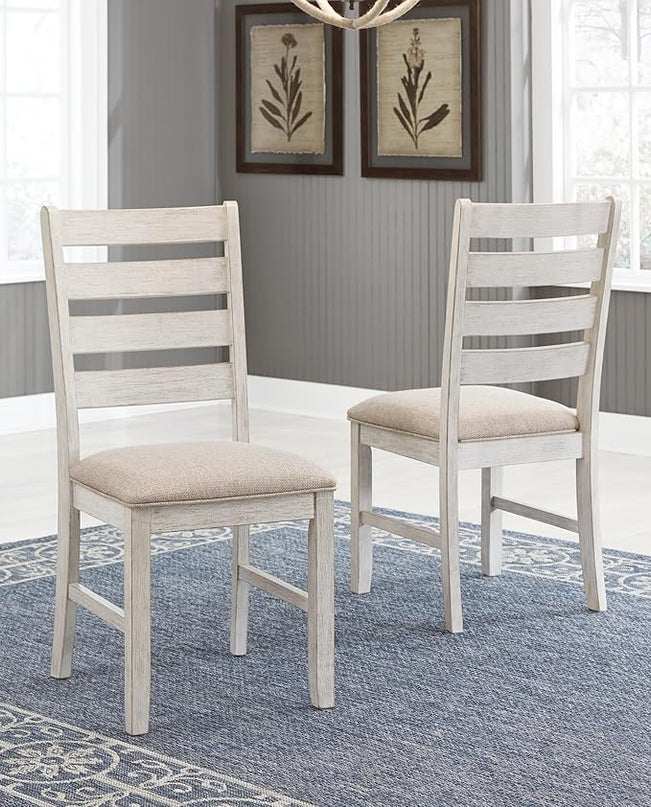 Signature Design by Ashley Skempton Modern Farmhouse Dining Room Chair, 2 Count, Whitewash - LeafyLoom