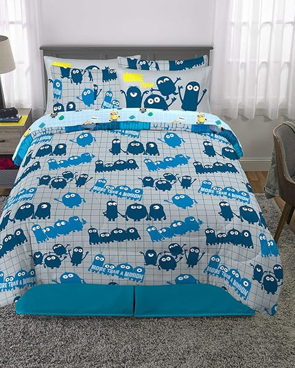 Franco Kids Bedding Super Soft Comforter and Sheet Set with Sham, 7 Piece Full Size, Minions The Rise Of Gru - LeafyLoom