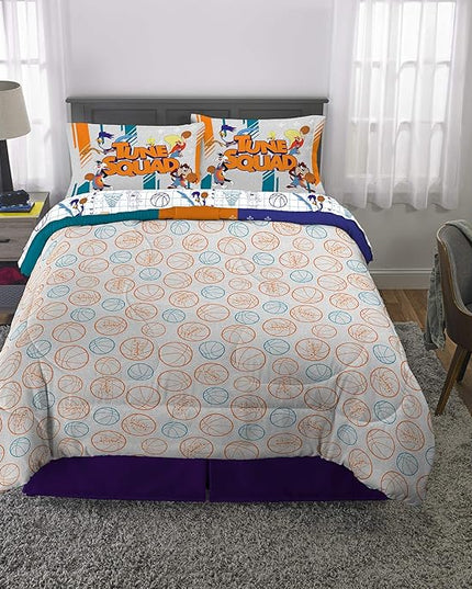 Franco Kids Bedding Super Soft Comforter and Sheet Set, 5 Piece Full Size, Space Jam 2 A New Legacy - LeafyLoom