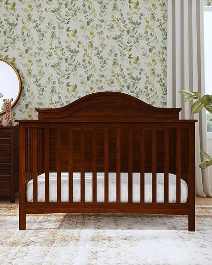 Carter's by DaVinci Nolan 4-in-1 Convertible Crib in Espresso, Greenguard Gold Certified, 57.5x30.8x47 Inch (Pack of 1) - LeafyLoom