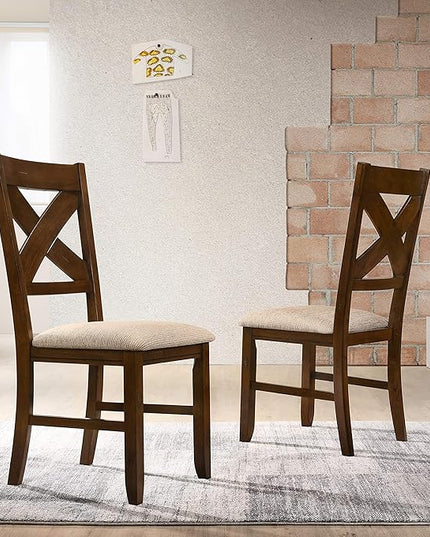 NicBex Haerin-SD-00152-LWJ Dining Chairs, 18.5"x17"x39.5", Deep Brown - LeafyLoom
