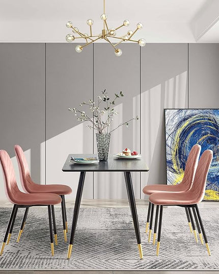 NicBex Dining Table Kitchen Table Modern Kitchen Dining MDF Table for Smart Home, Easy Assembly, Antique Black - LeafyLoom