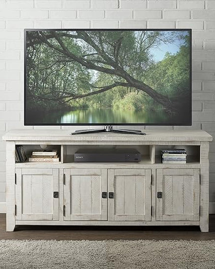 Martin Svensson Home Nantucket 65" TV Stand, Antique White - LeafyLoom
