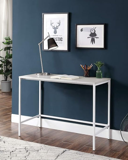 OSP Home Furnishings Contempo 42-Inch Desk, White - LeafyLoom