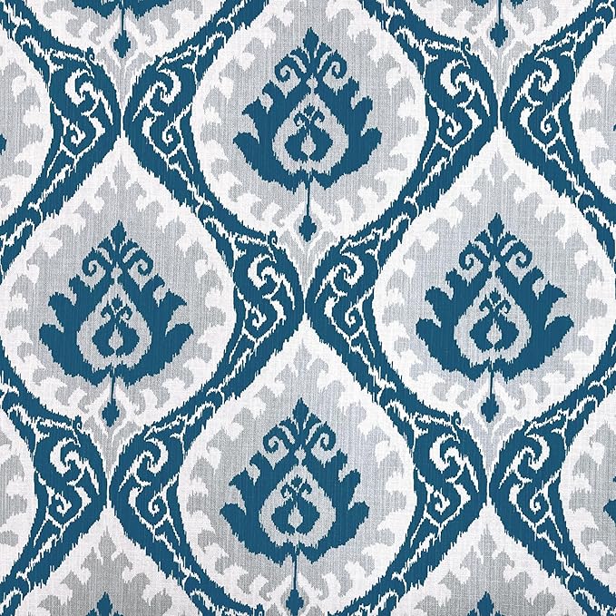 HomePop Classic Parsons Dining Chairs, Pack of 2, Blue Ikat Medallion Print - LeafyLoom
