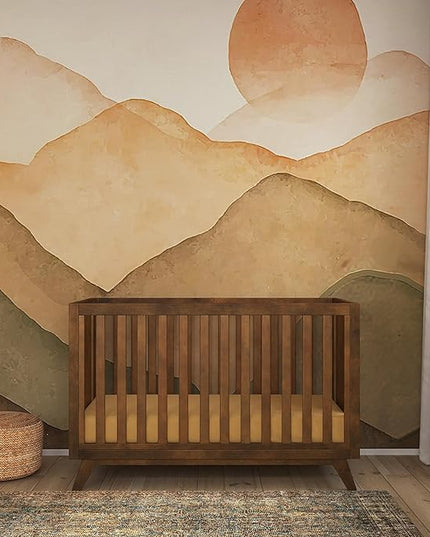 DaVinci Otto 3-in-1 Convertible Crib in Walnut, Greenguard Gold Certified - LeafyLoom