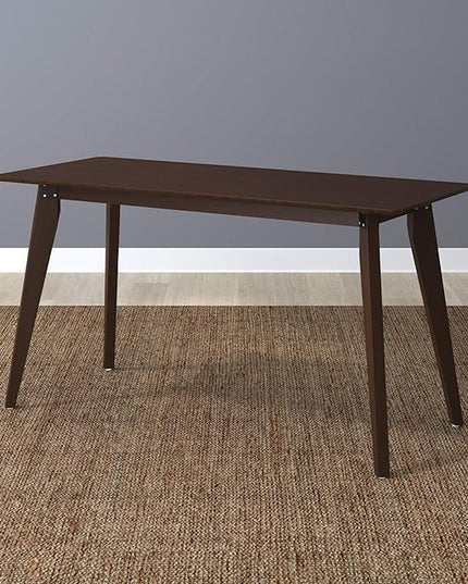 HON Basyx BSX55WPLMWMW Modern Home Office Wood Computer Desk, 55", Walnut - LeafyLoom
