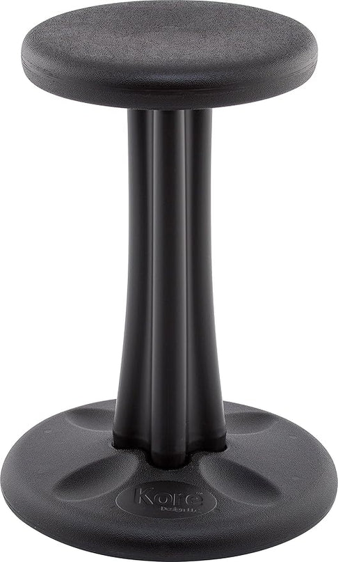 Kore Kids Pre-Teen Wobble Chair - Flexible Seating Stool for Classroom, Home & School, ADD/ADHD - Made in The USA - Age 10-11, Grade 5-6, Black (18.7in) - LeafyLoom