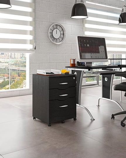 Techni Mobili Rolling Storage and File Cabinet, Espresso - LeafyLoom