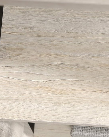Sauder Trestle 5 Bookcase/Book Shelf, L: 23.54" x W: 16.61" x H: 71.14", Chalked Chestnut finish - LeafyLoom